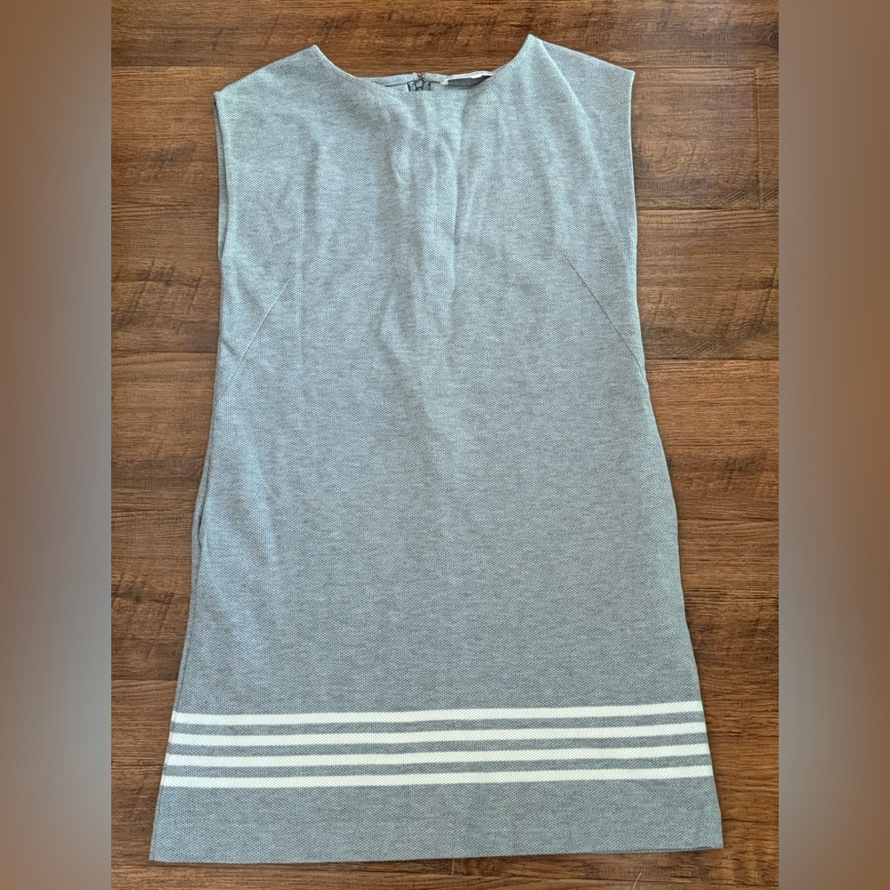 Ann Mashburn Shift Dress gray white Sz-XS